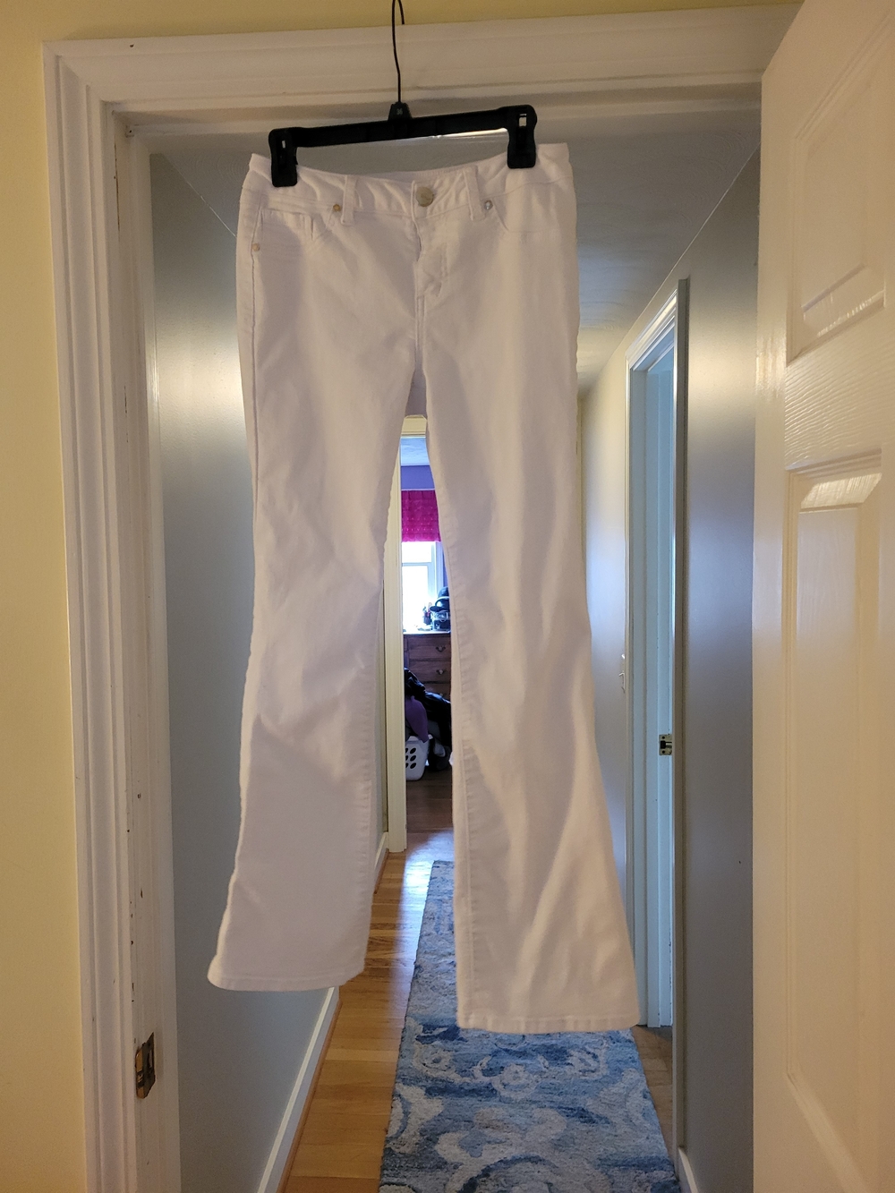 White Bootcut Pants